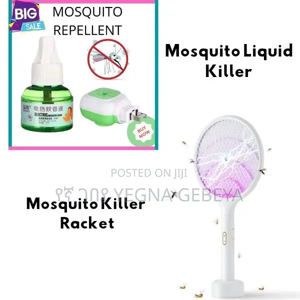 Mosquito Liquid Killer Electric Racket Set