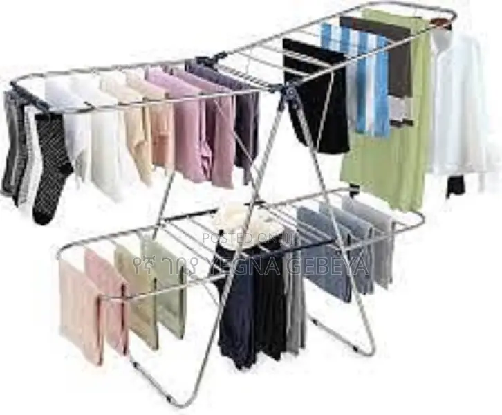 Large Stainless Steel Foldable Clothes Drying Rack