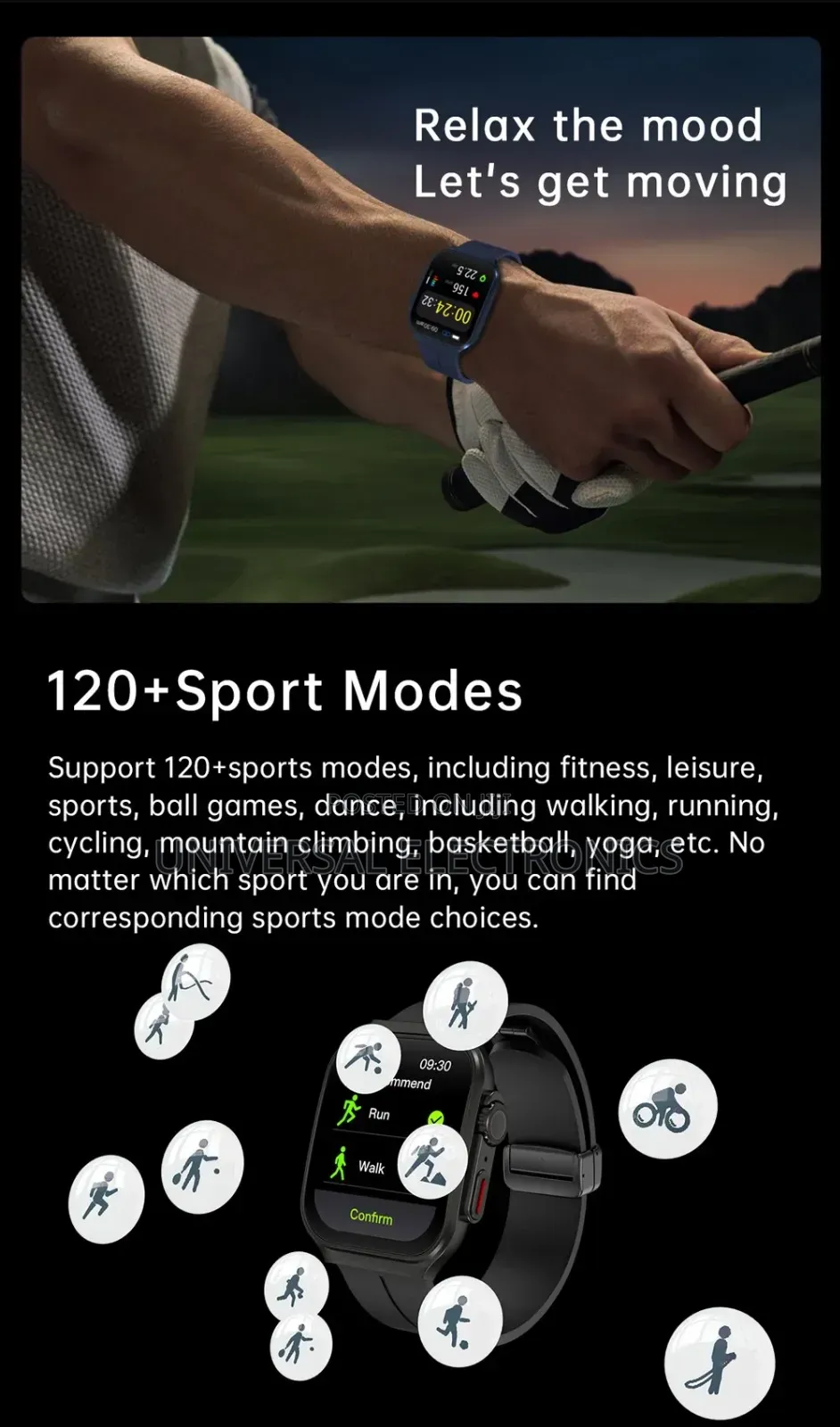 Curved 3d Display Smart Watch - 15 Days Battery Waterproof