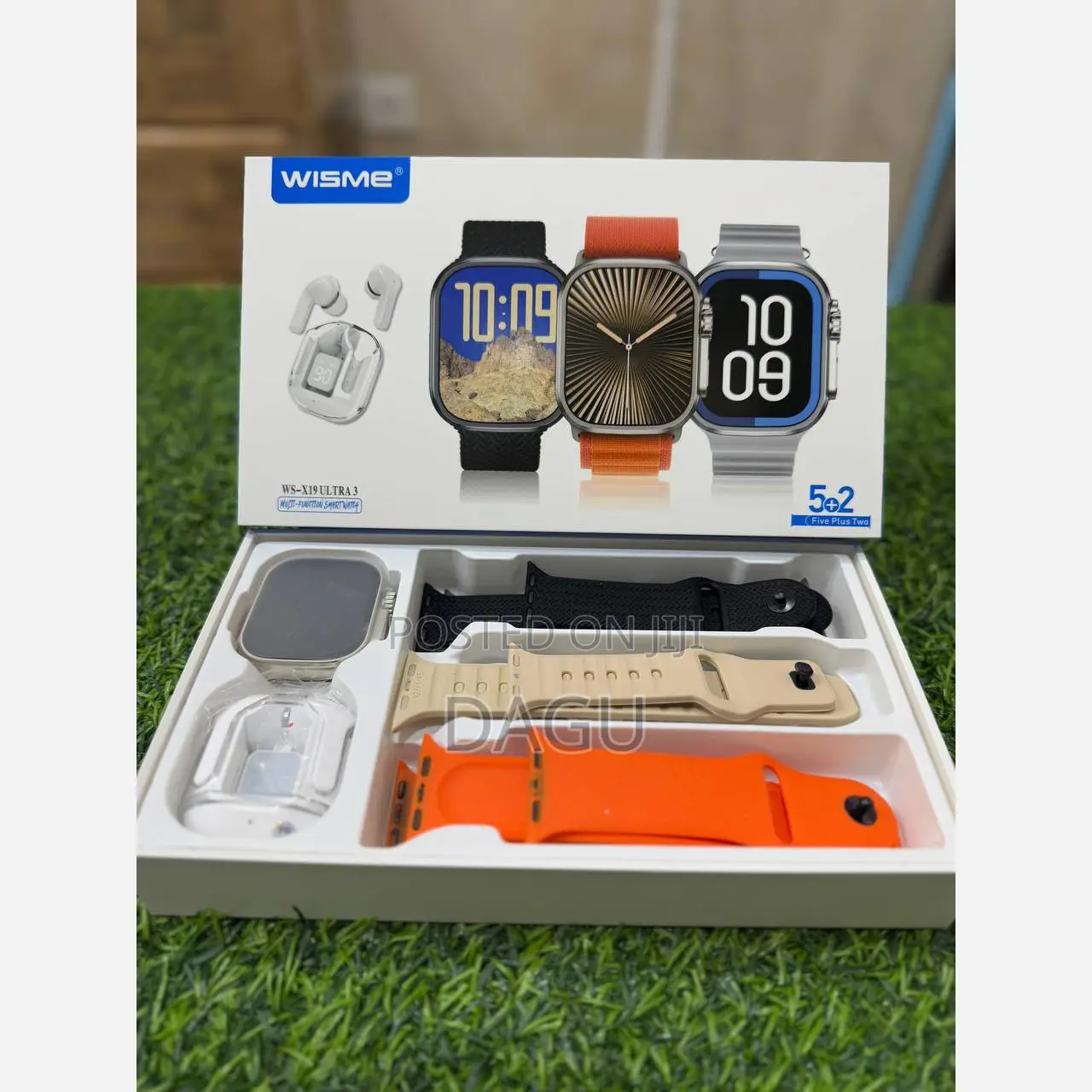 Wisme መቀያየሪያ ያለው + Airpods ያለው Smart Watchws X19 Ultra