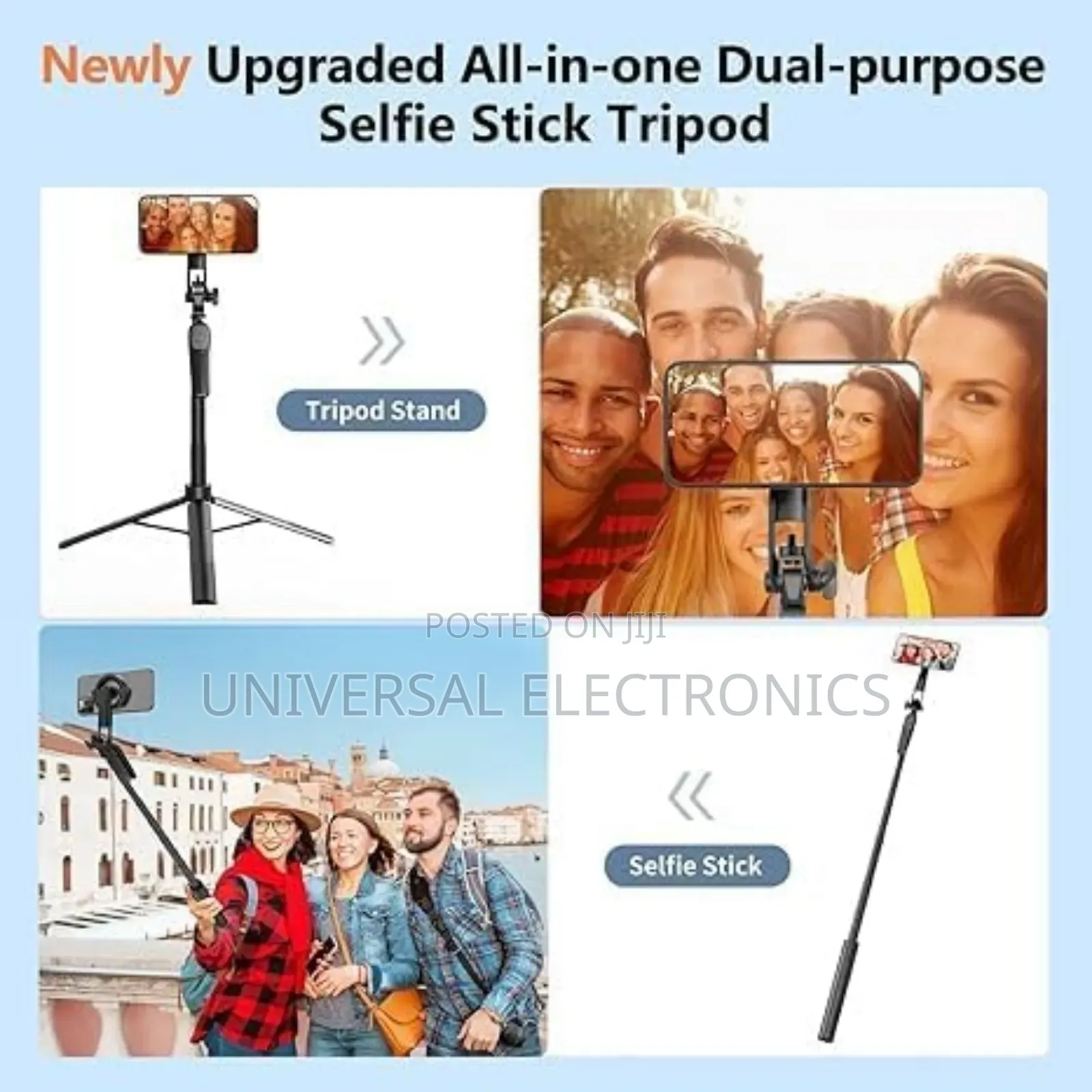 Aim, Extend, Snap – Grip Selfie Stick With Tripod Mode
