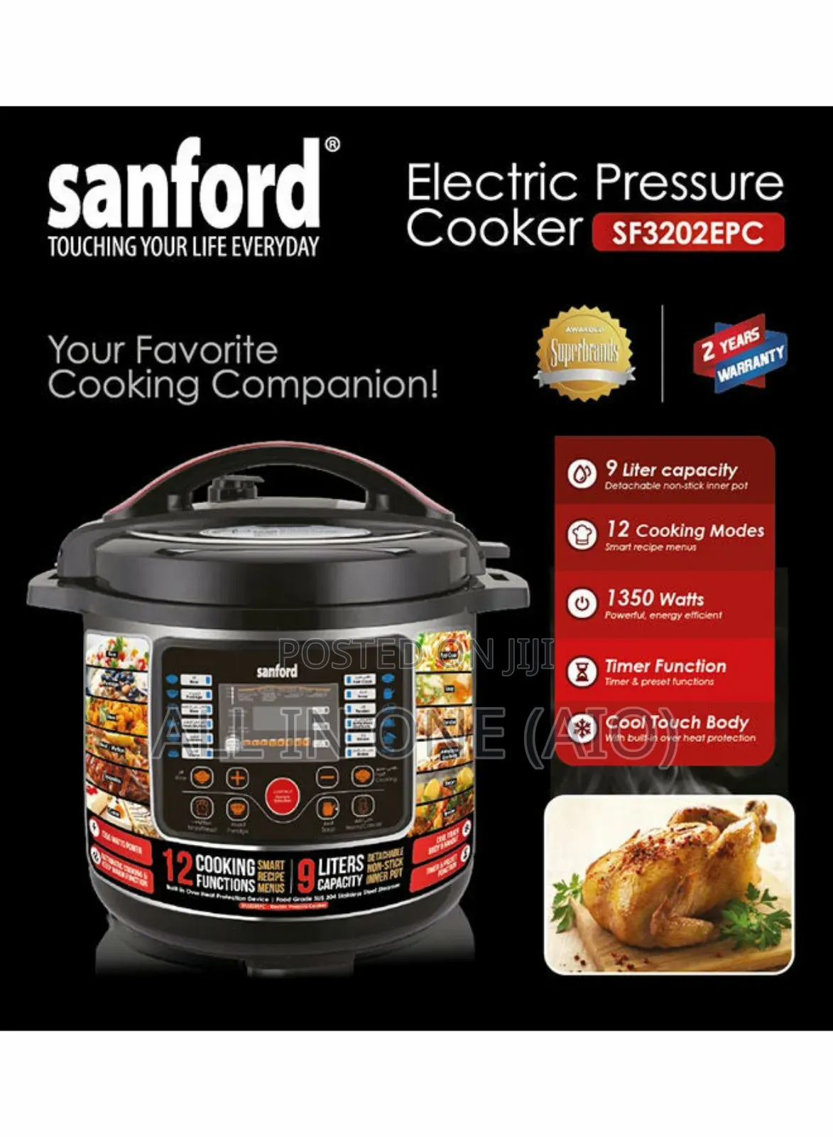 Sanford 9 Liter Digital Pressure Cooker