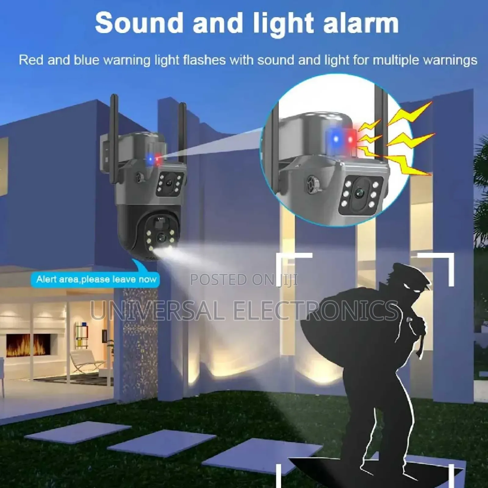 ኦርጂናል በፀሐይ ኃይል የሚሰራ ካሜራ (ከሁለት አቅጣጫ መመልከት ያስችላል)