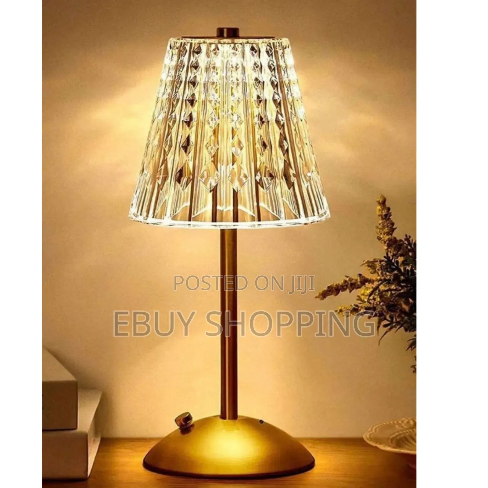 *Minimalist Crystal Table Lamp – Usb-C Rechargeable*