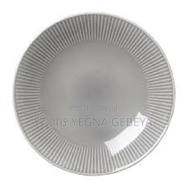 Grey Ceramic Dinner Plate – Modern Elegant
