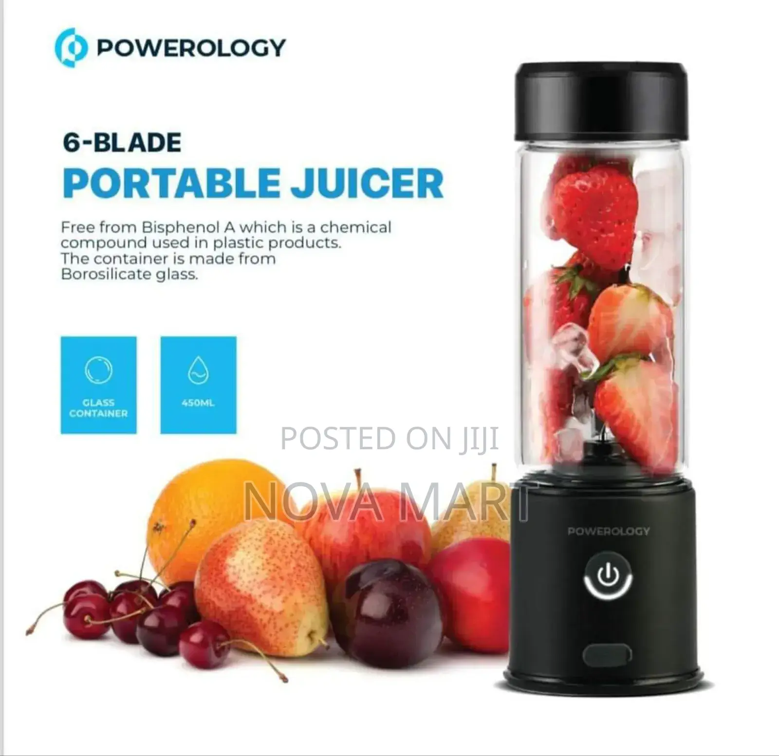 Powerology Rechargeable Portable Juicer