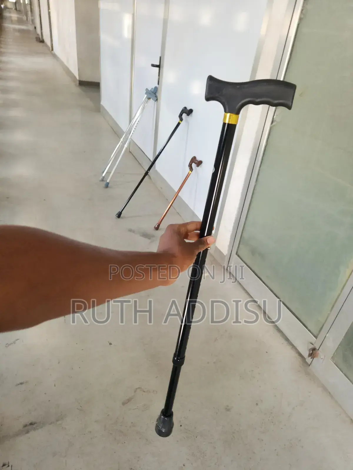 Ealderly Cane Strong Adjustable Height Stick New Cane Stick