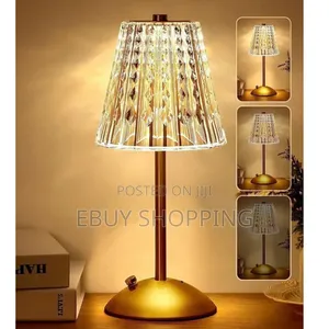 Photo - *Crystal Accent Lamp – Modern Design Wireless Use**