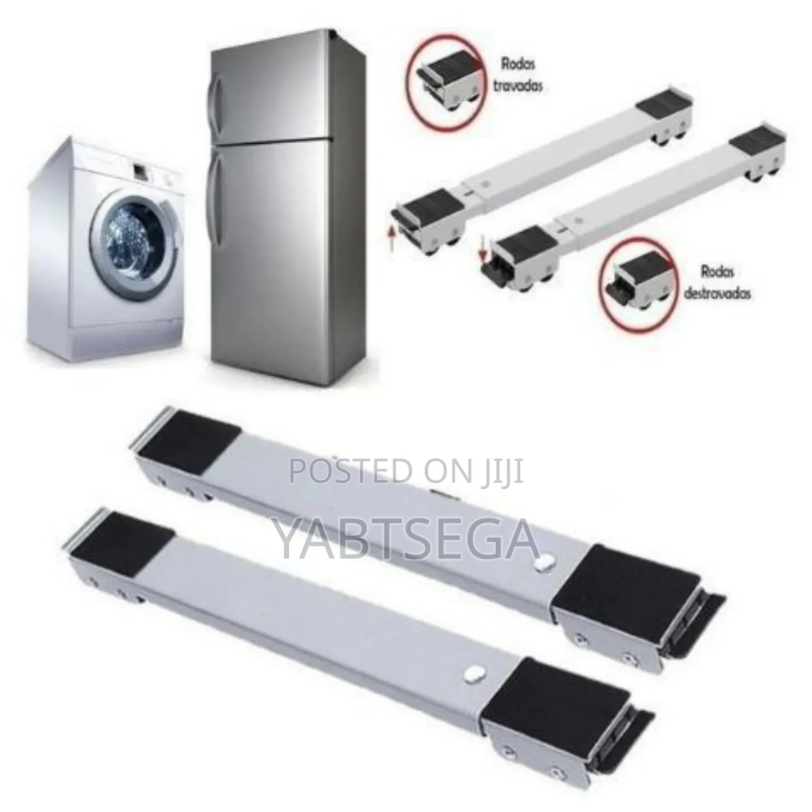 Adjustable Moving Roller Wheels Stand With Brake.