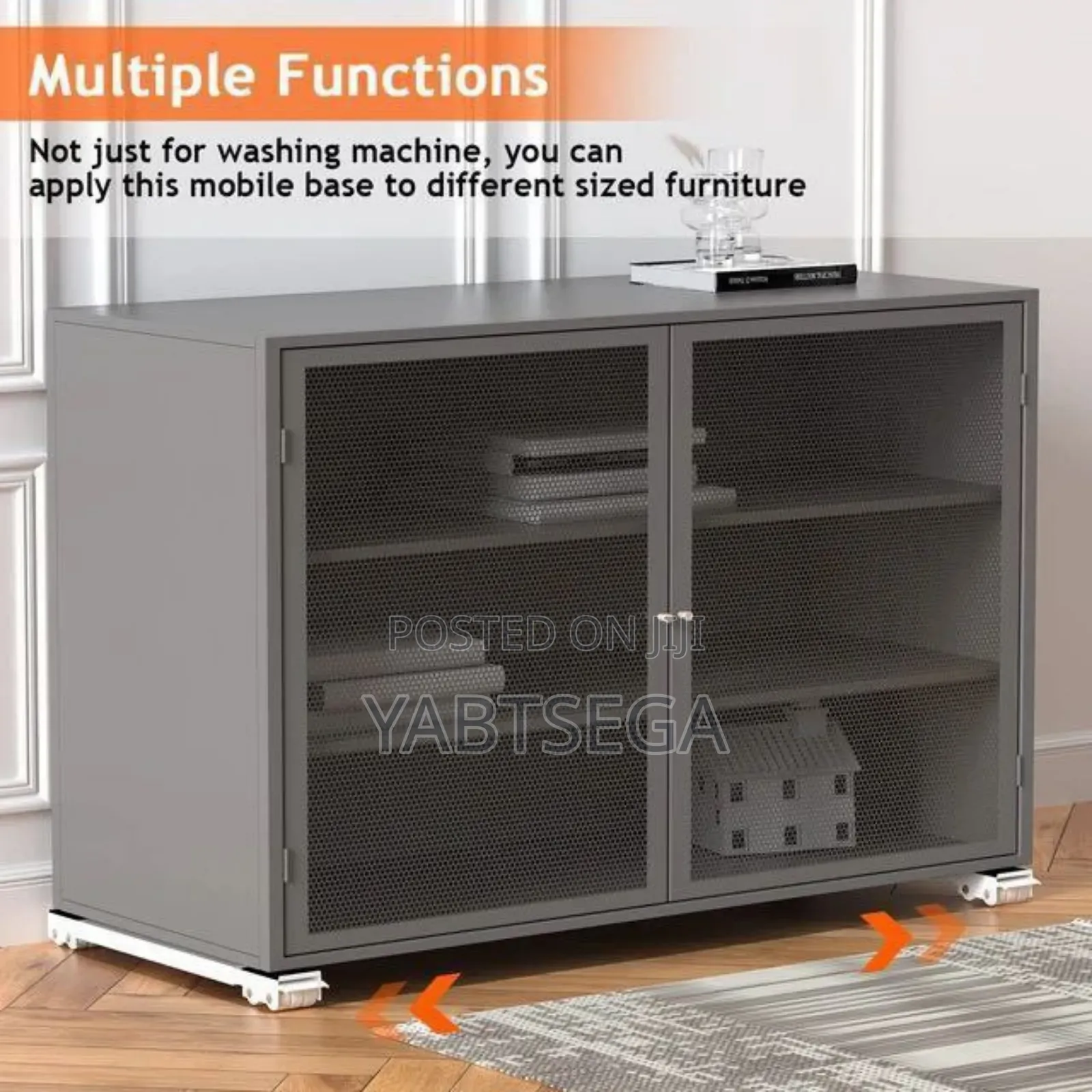 Adjustable Moving Roller Wheels Stand With Brake.