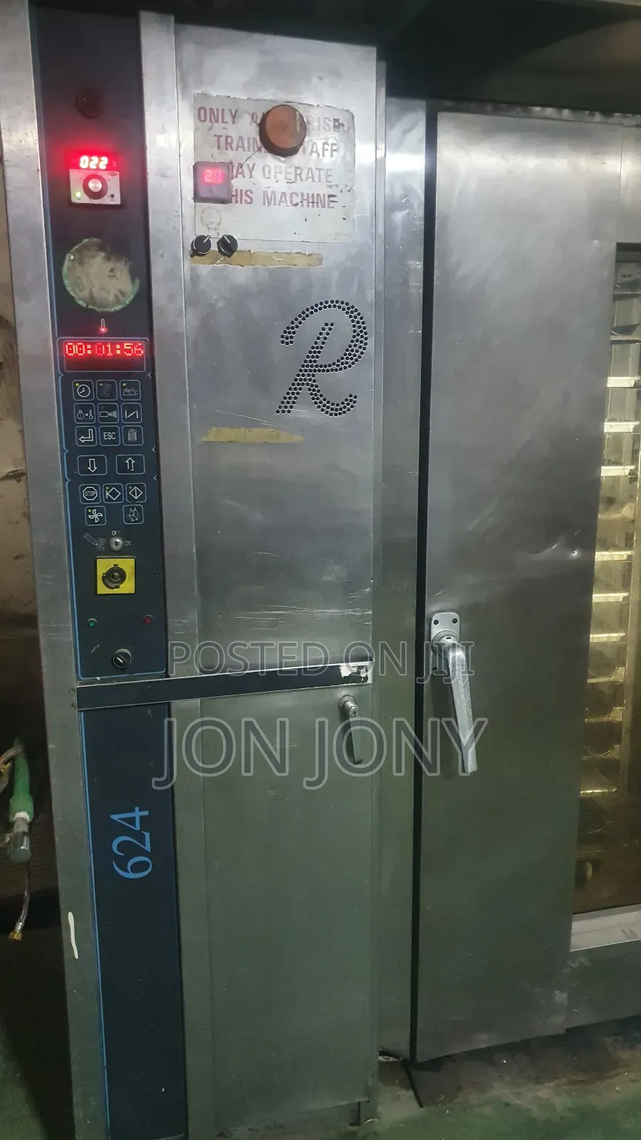 ሮተሪ ሬቨንት 624 ደብል ራክ ባለ 14 ፖትራ ስዊድን የተሰራ ዳቦ መጋገሪያ በጣም ጥሩ ይዞታላይ የሚገነኝ