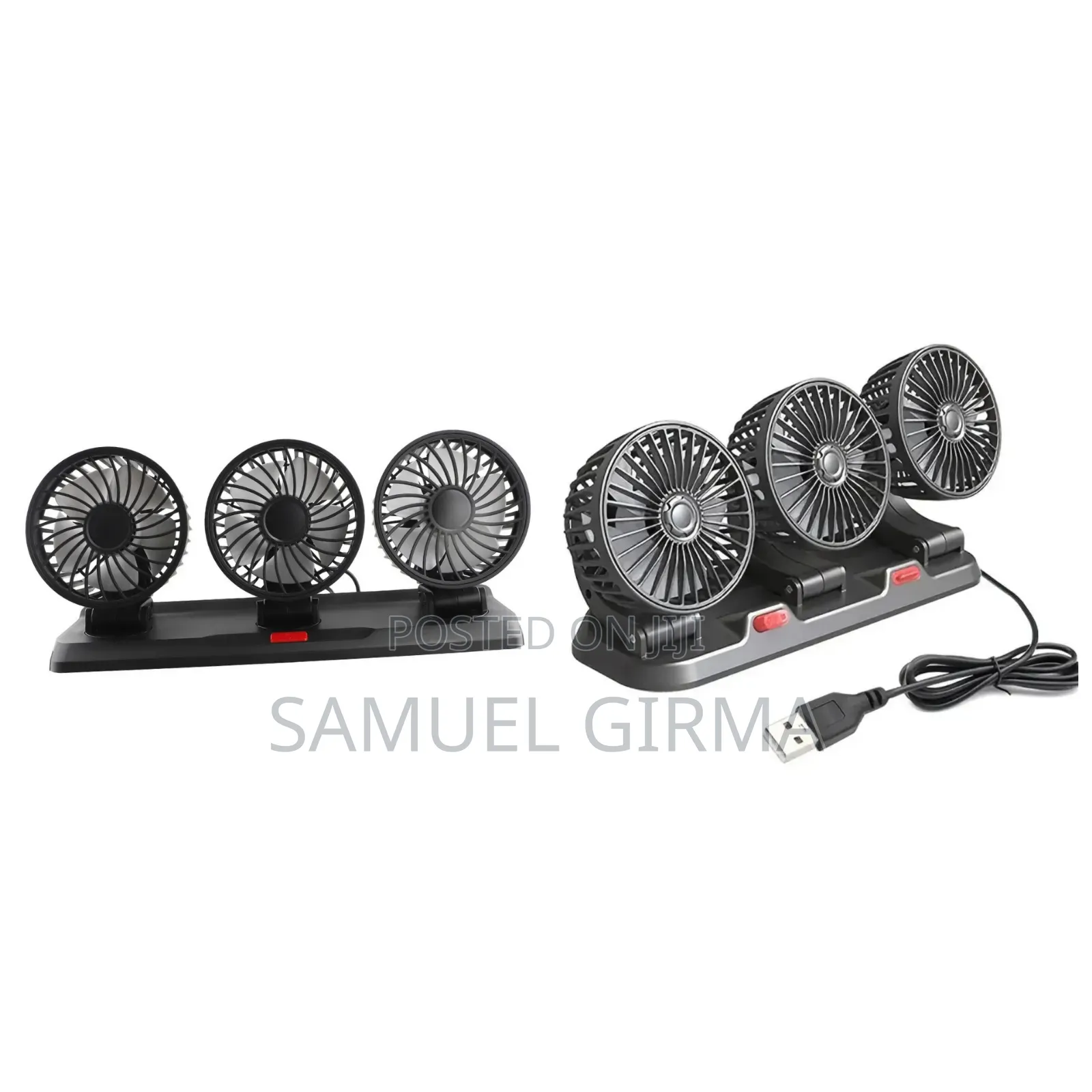 3head Electric Car Fan Effectively Increases the Air