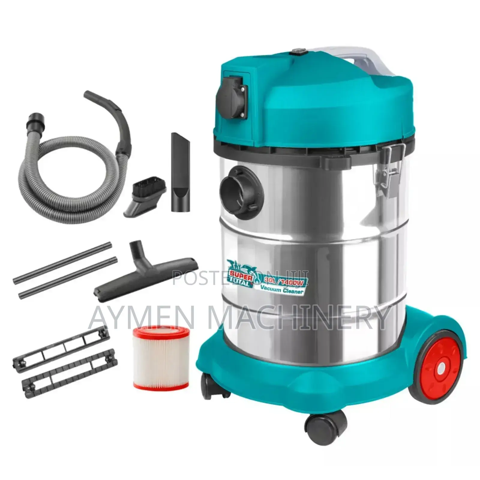 Total Vacuum Cleaner Wet and Dry 1400w ለደረቅም ለእርጥብም ቆሻሻ ይሆናል