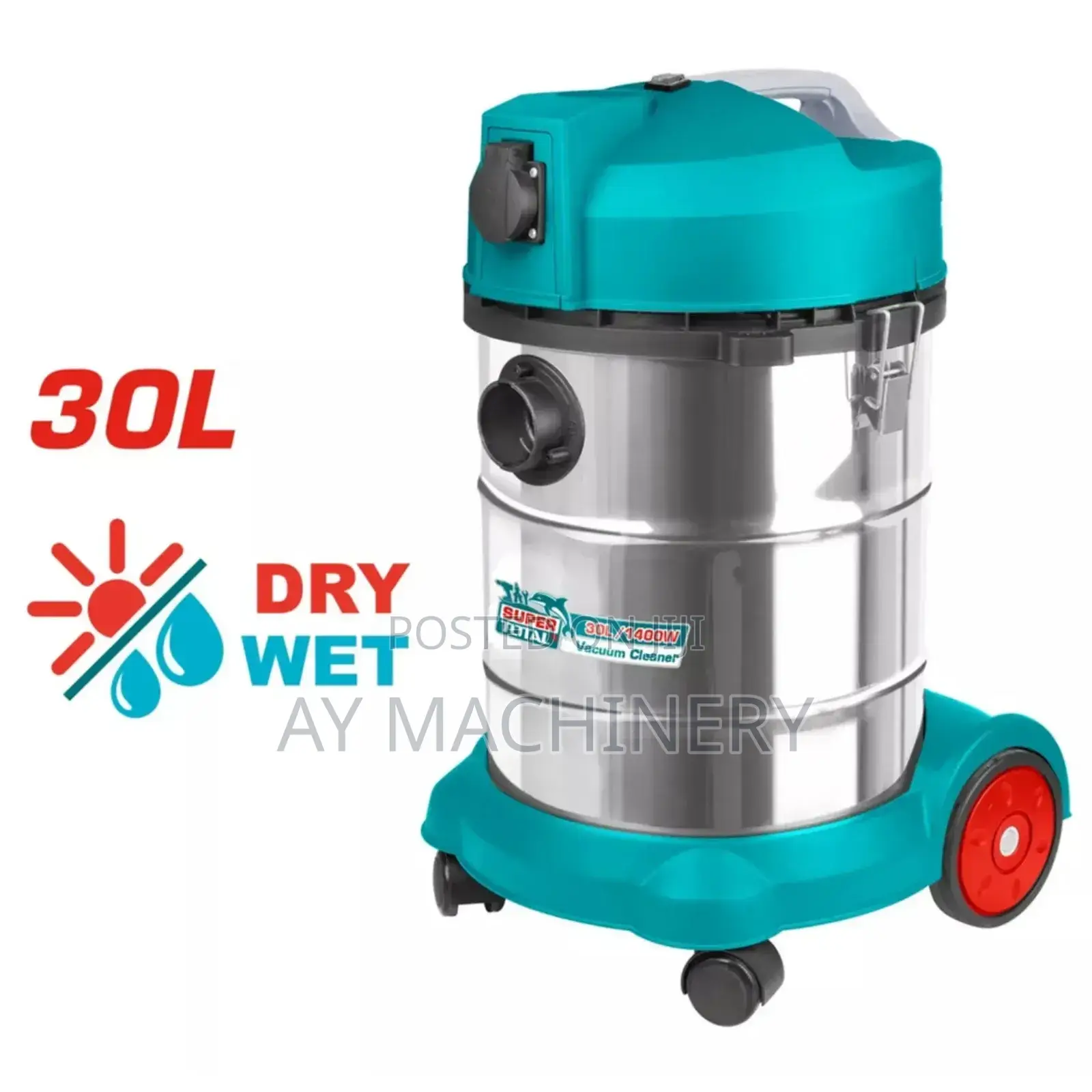 Total Vacuum Cleaner Wet and Dry 1400w ለደረቅም ለእርጥብም ቆሻሻ ይሆናል