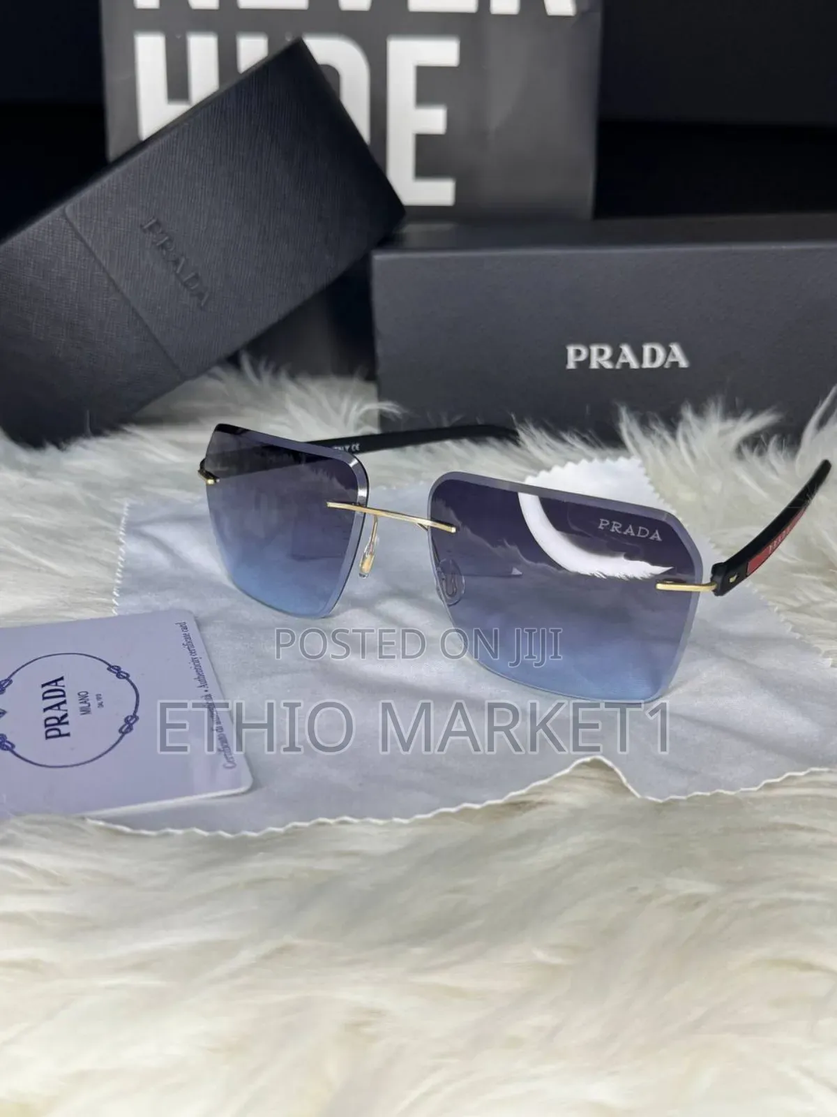Prada Rim Less Eyeglass