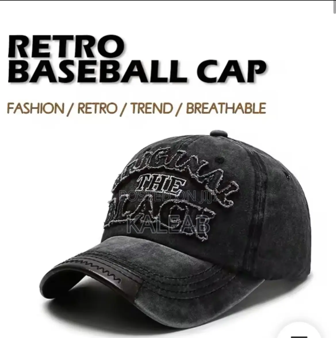 Retro Baseball Cap (Black)