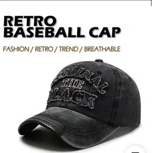 Retro Baseball Cap (Black)