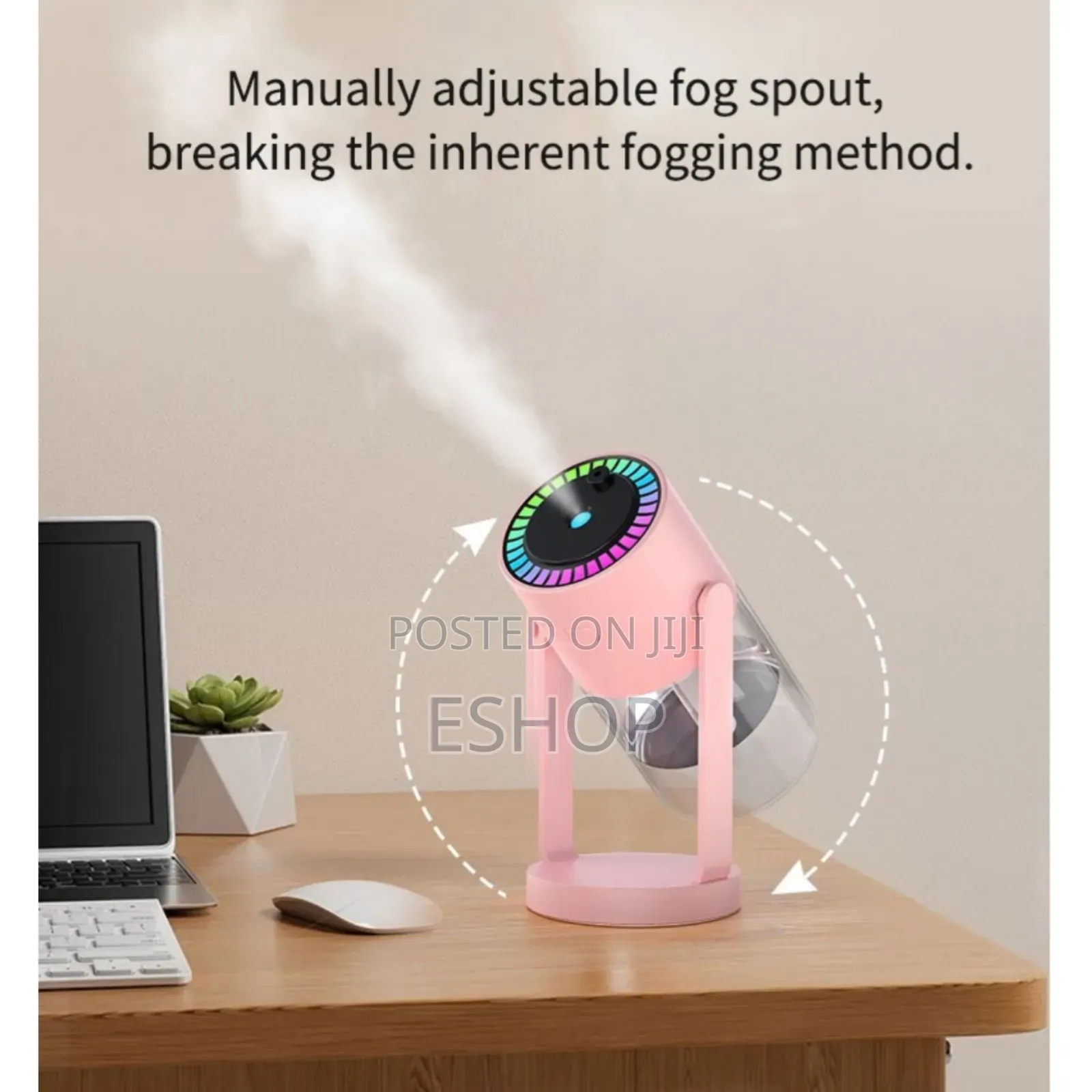 *Mini Cool Mist Humidifier – Ideal for Travel Desk*