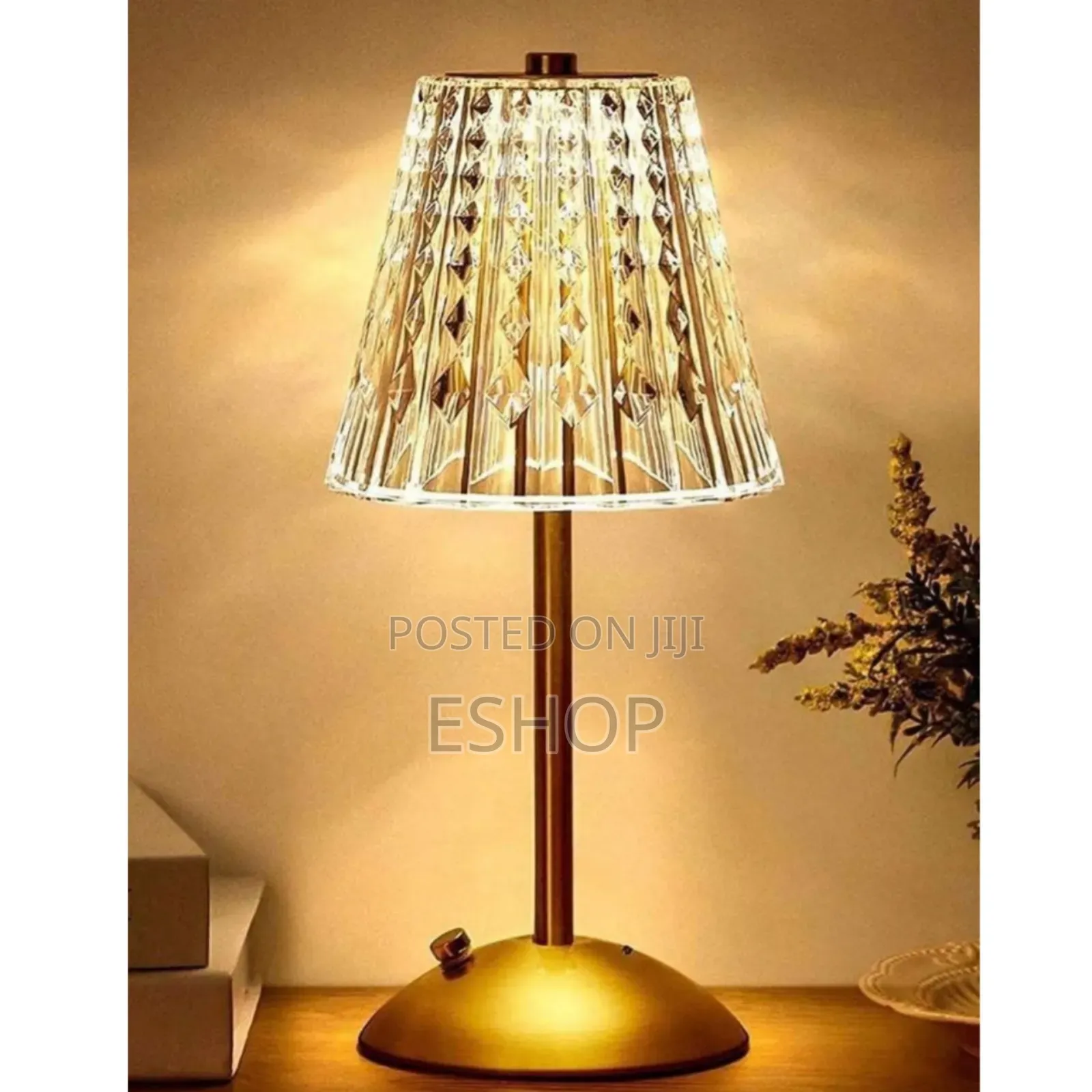 **Ambient Crystal Lamp – Rechargeable Energy-Efficient**