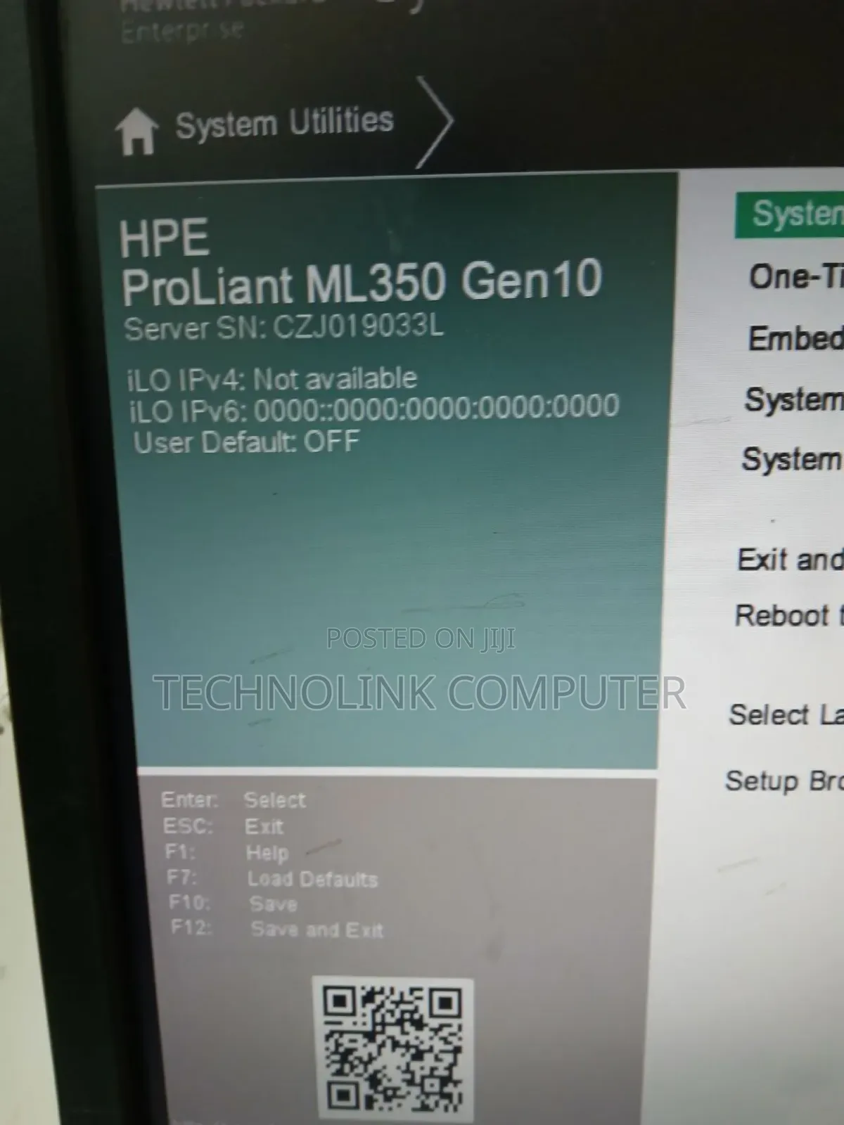 Server HP ProLiant ML30 G10 E-2224 32GB Intel Xeon HDD 1T
