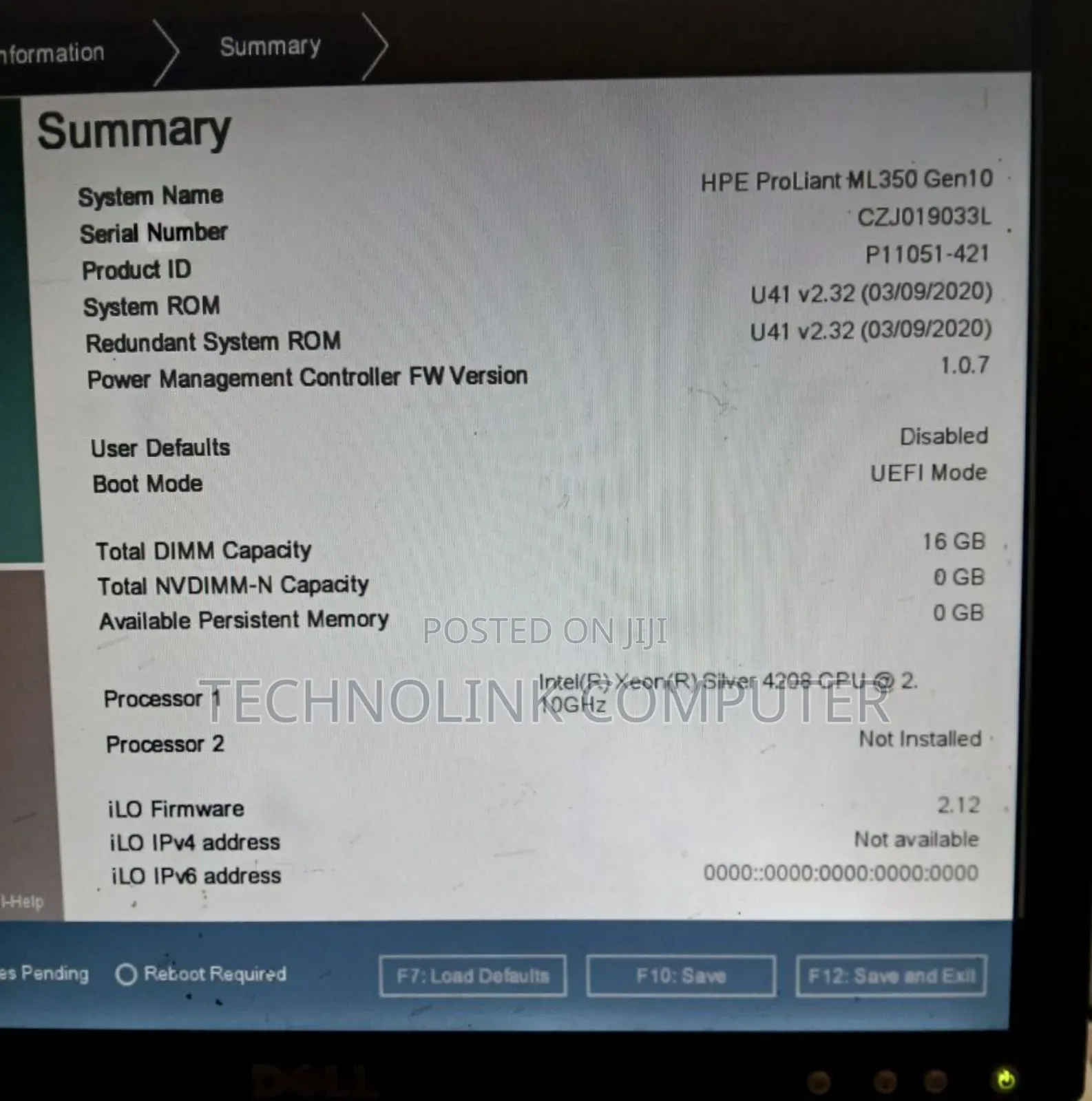 Server HP ProLiant ML30 G10 E-2224 32GB Intel Xeon HDD 1T