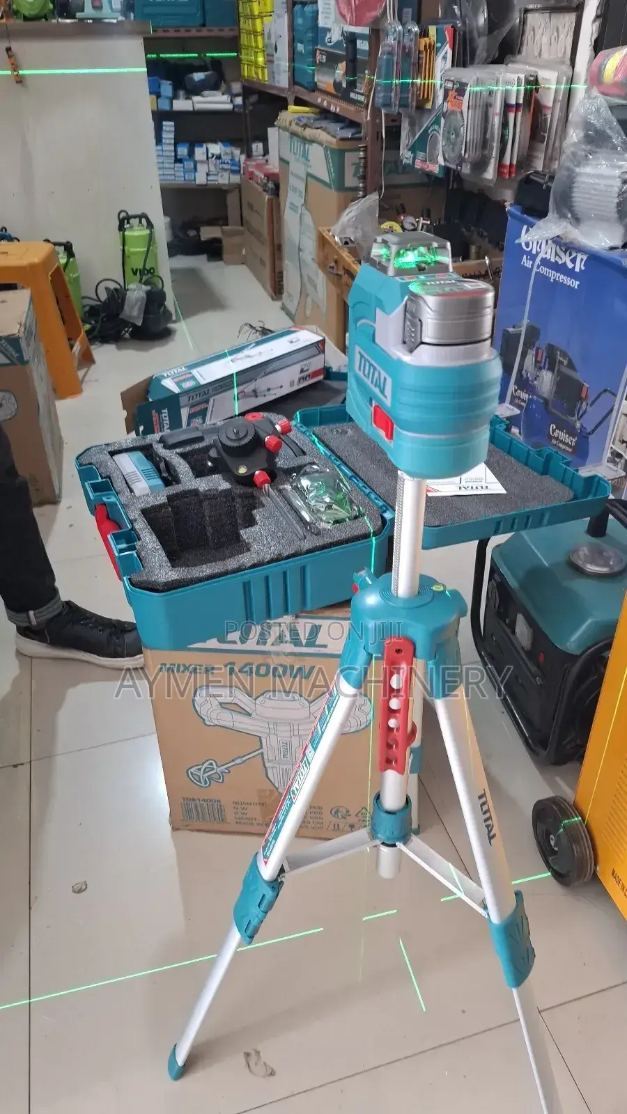 ቶታል ጨረር ውሀልክ Total 3d Laser Levelling With Tripod