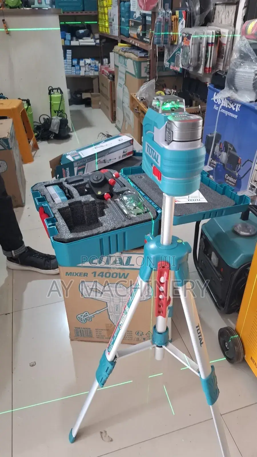 ቶታል ጨረር ውሀልክ Total 3d Laser Levelling With Tripod