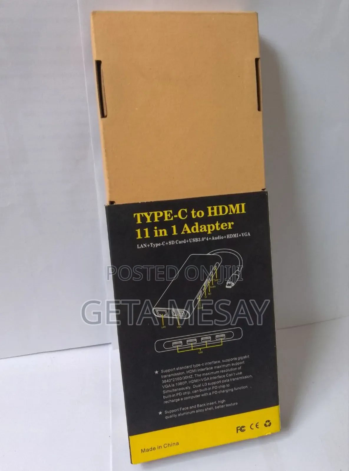 Usb Hub 11-in-1 Vga, Lan, 4 Usb, Sd Card, Hdmi and Type-C Hub