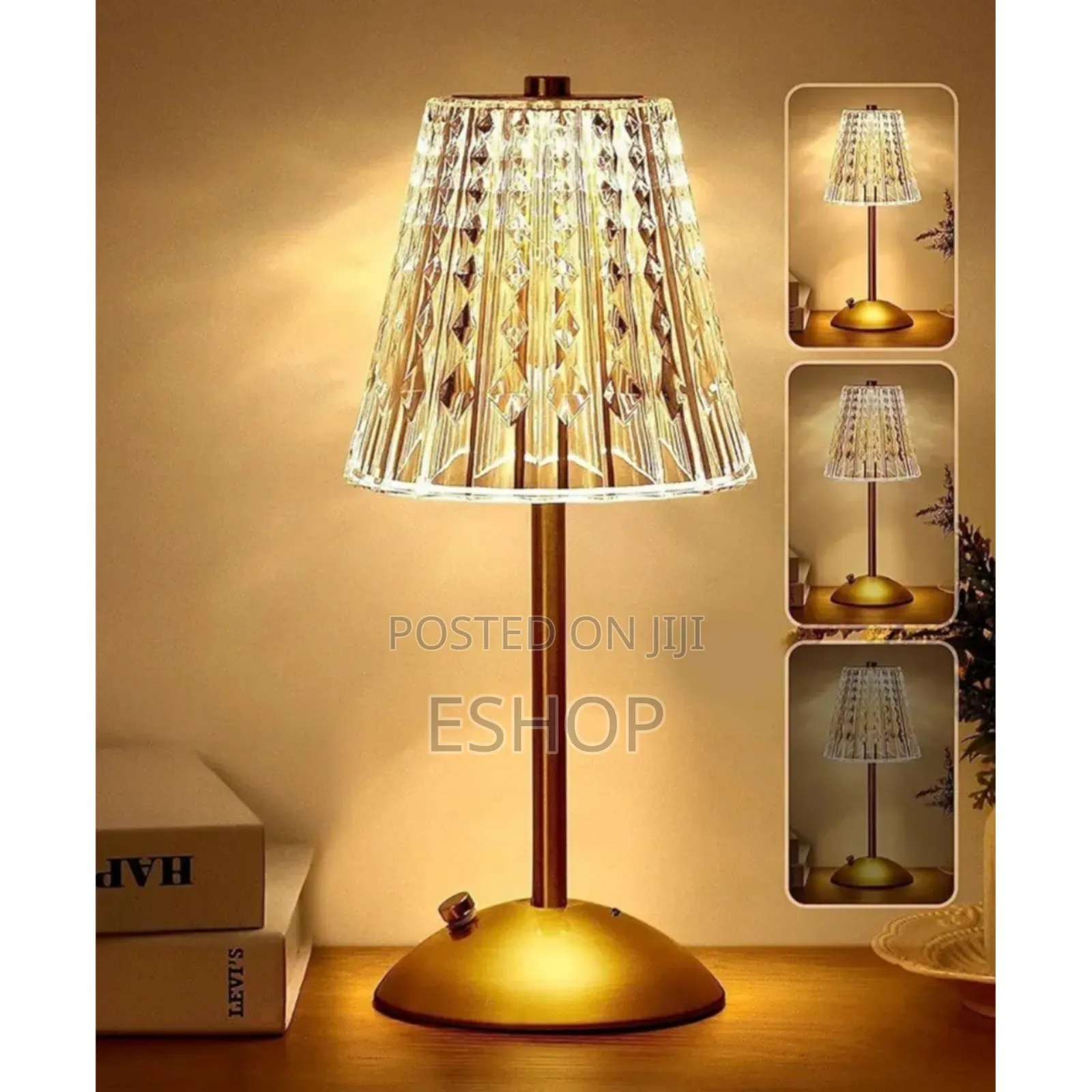 *Chic Crystal Bedside Lamp – Wireless Touch Control**