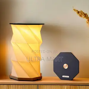 Photo - Wood Twist Hexagon Led Desk Lamp