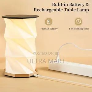 Wood Twist Hexagon Led Desk Lamp