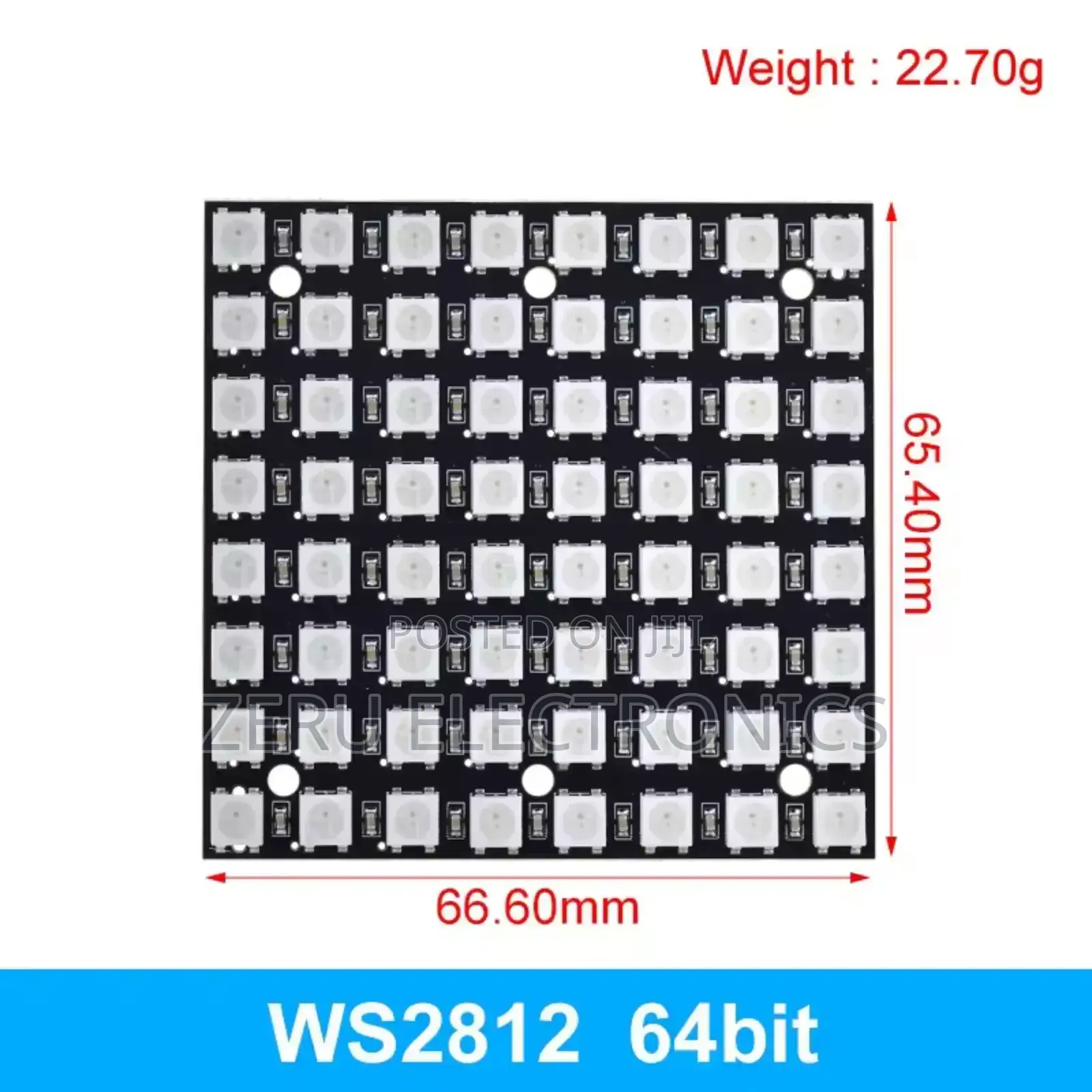 Ws2812 64-Bit (8x8) Rectangular Led Matrix