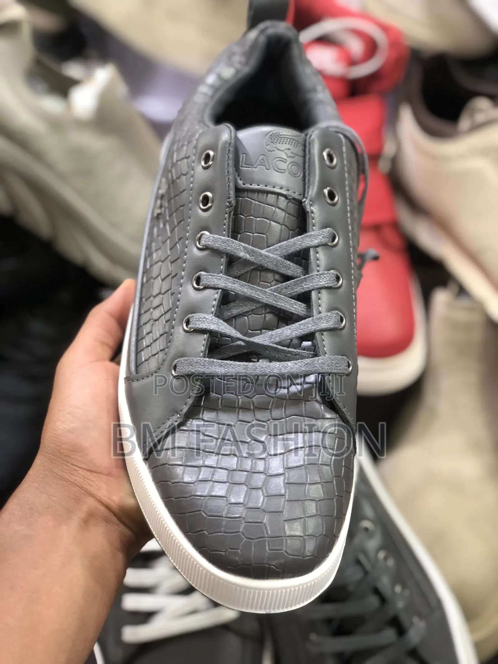 Lacoste Gray Quality Flat Shoes