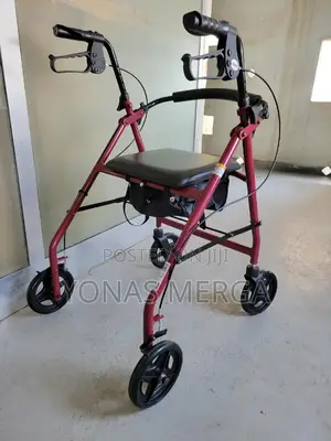 Walker With Seat Chair圴•إ 2-in-1 Rollator/Transport Walker