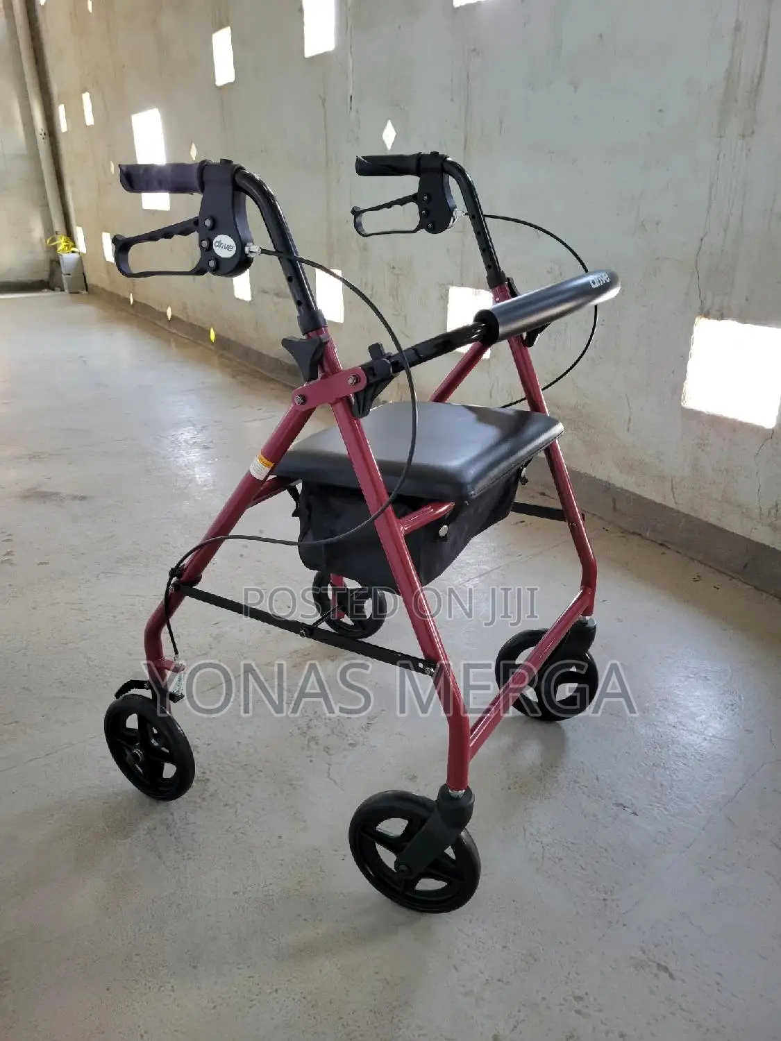 Walker - Includes Chair and Basket - Easy to Fold,Adjustable