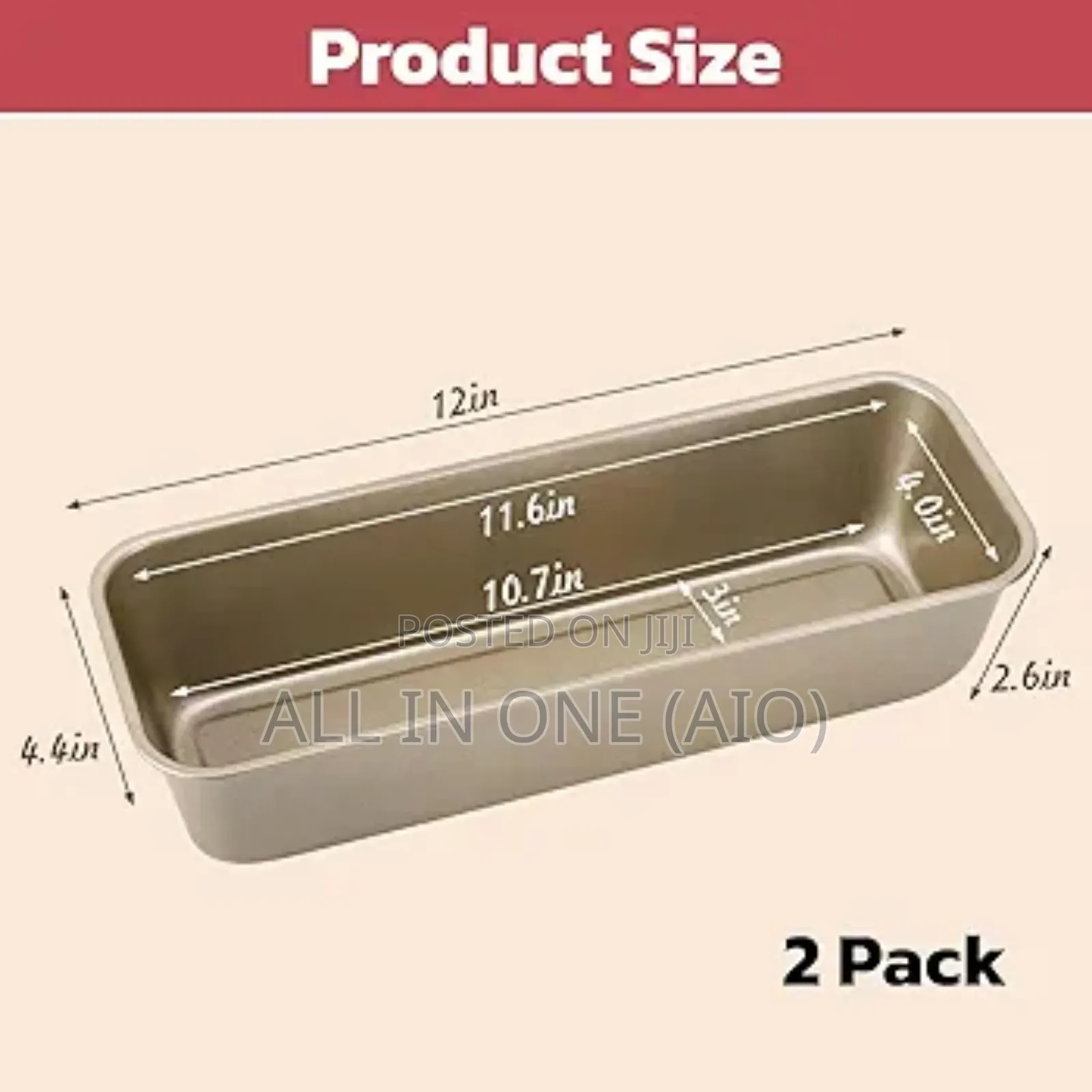 1pc Stainless Steel Loaf Pan