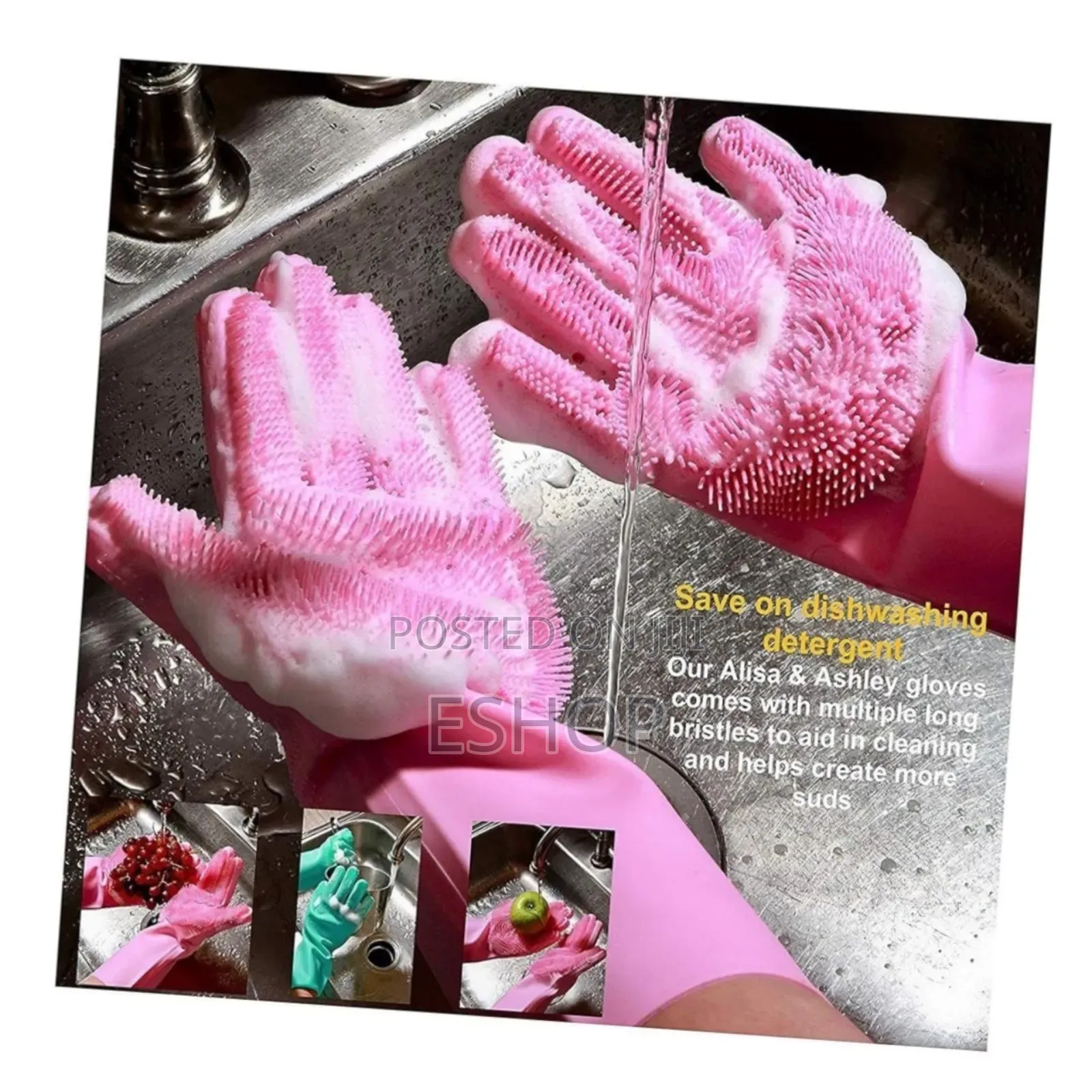 *All-in-One Cleaning Gloves–Dishes, Cars Household Chores!