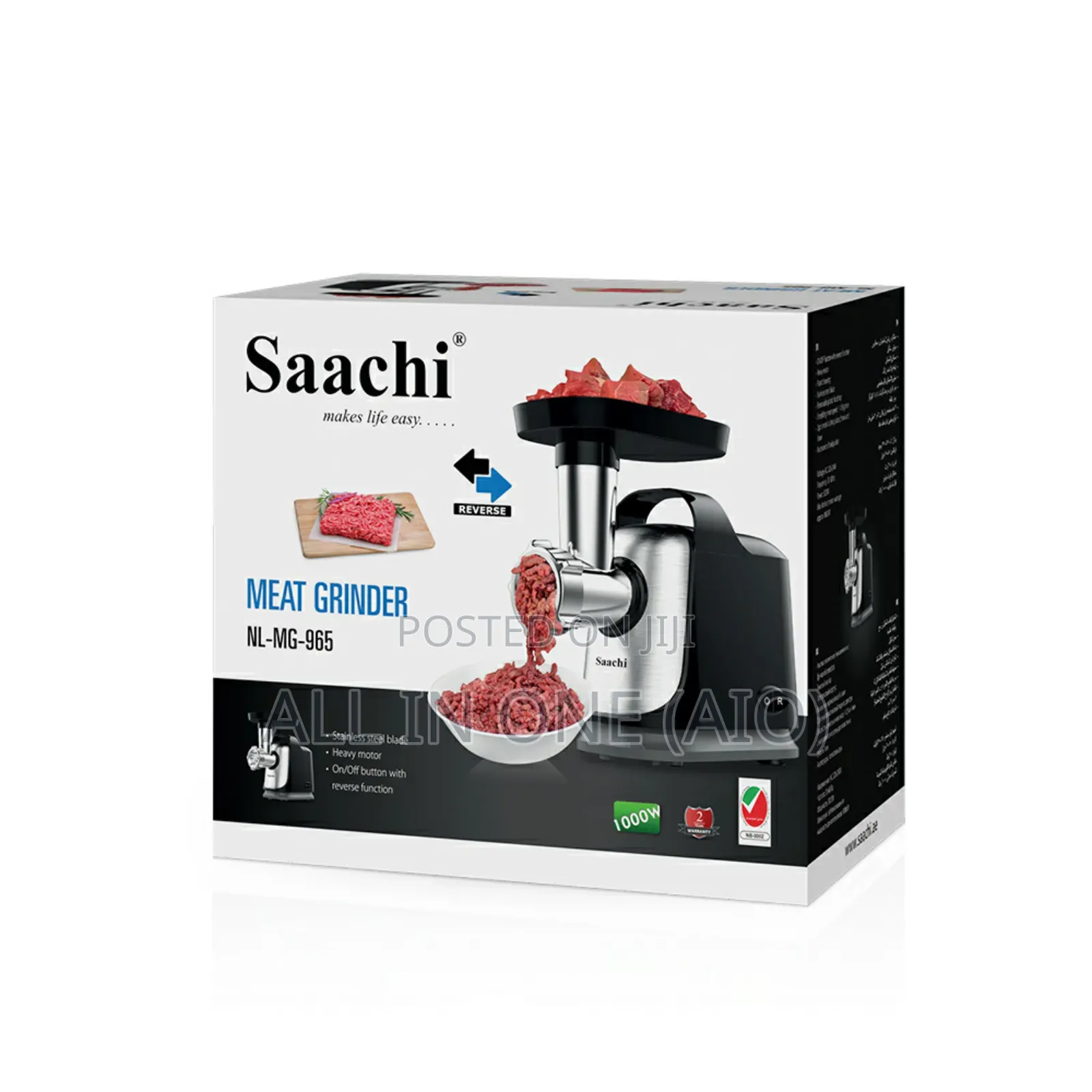 Original Saachi Meat Grinder With 1 Year Warranty