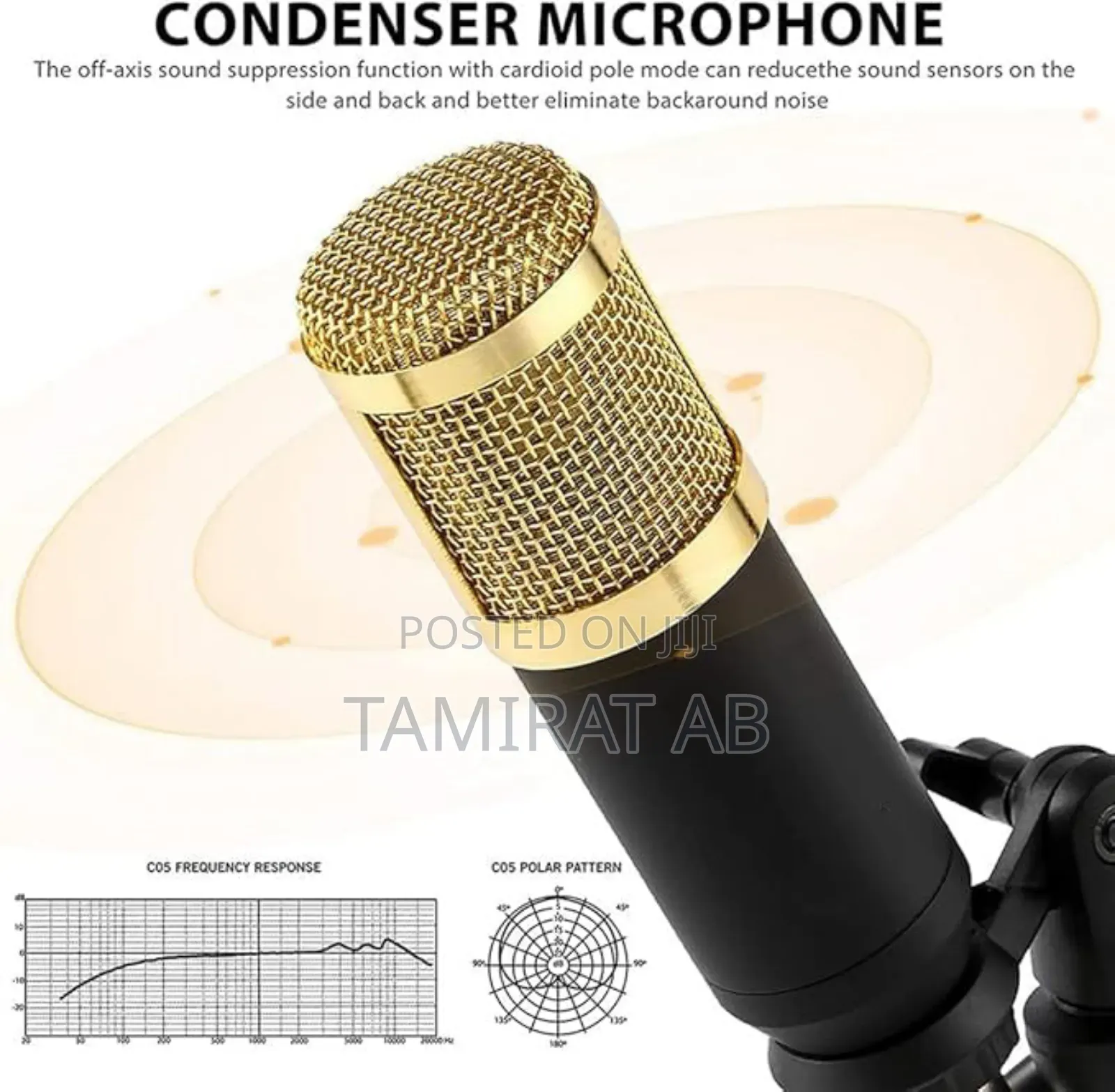 Professional Live Sound Card Condenser Microphone