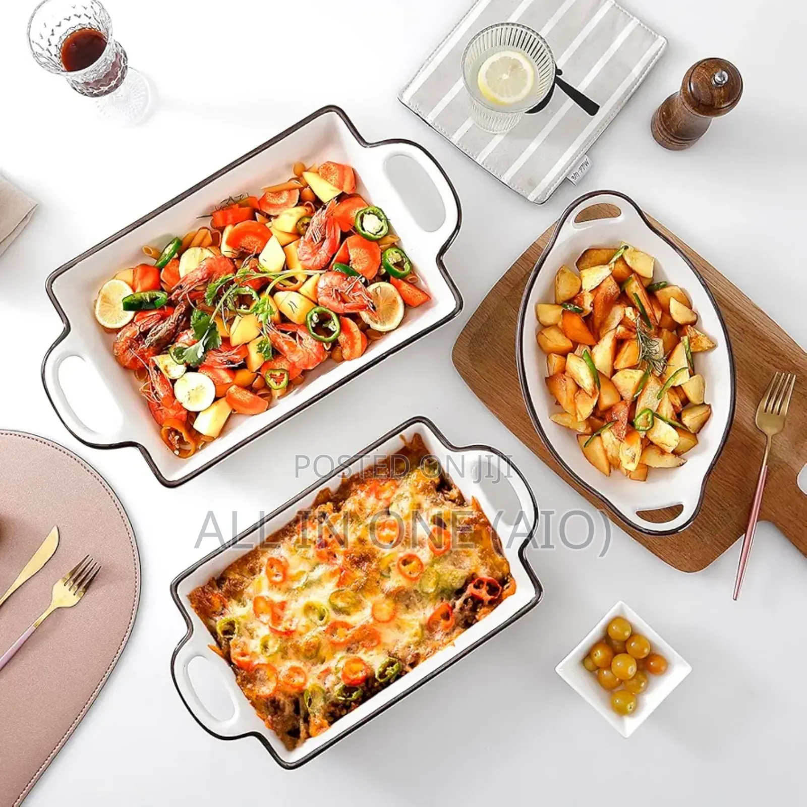 Just Arrived – Premium 3pc Ceramic Bakeware Casserole Set