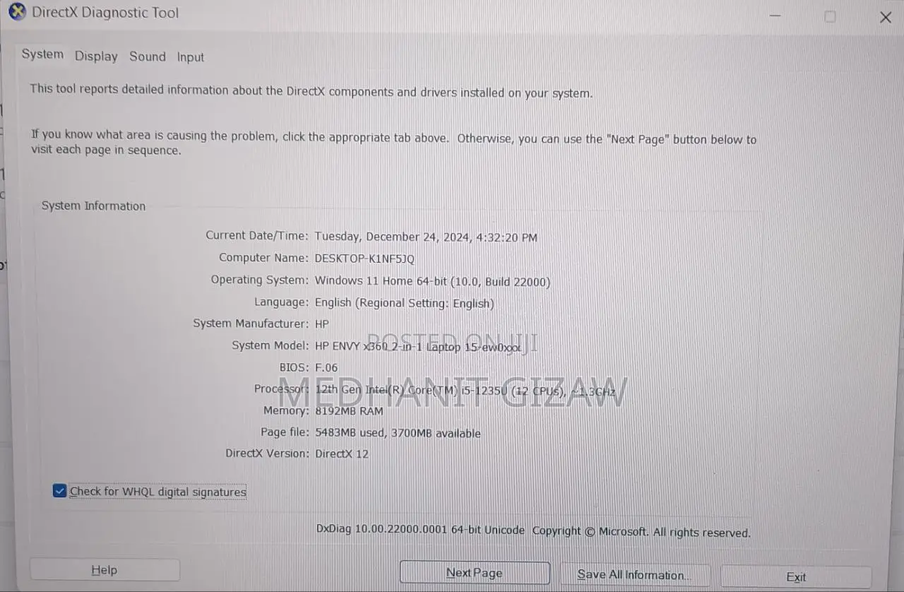 New Laptop HP Envy X360 8GB Intel Core I5 HDD 500GB