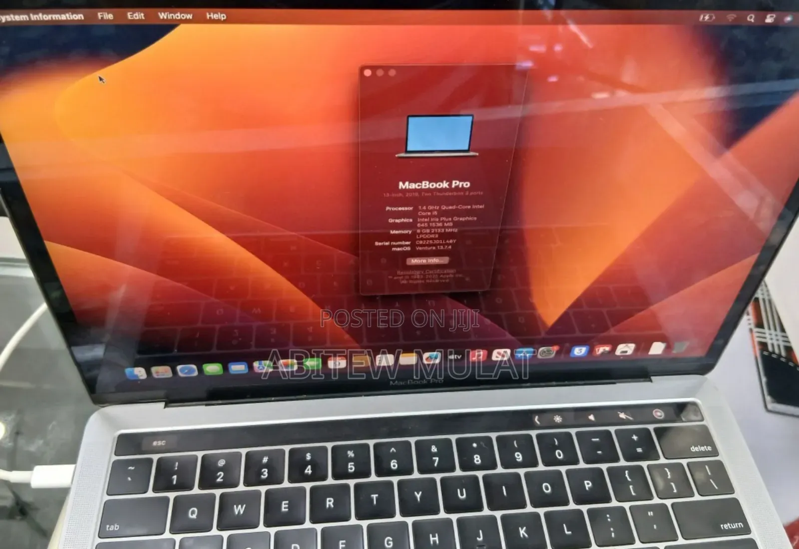 New Laptop Apple MacBook Pro 2019 8GB Intel Core I5 SSD 128GB