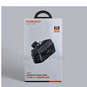 Photo - **Portable Charger With Built-in Cable – Porodo Mini**