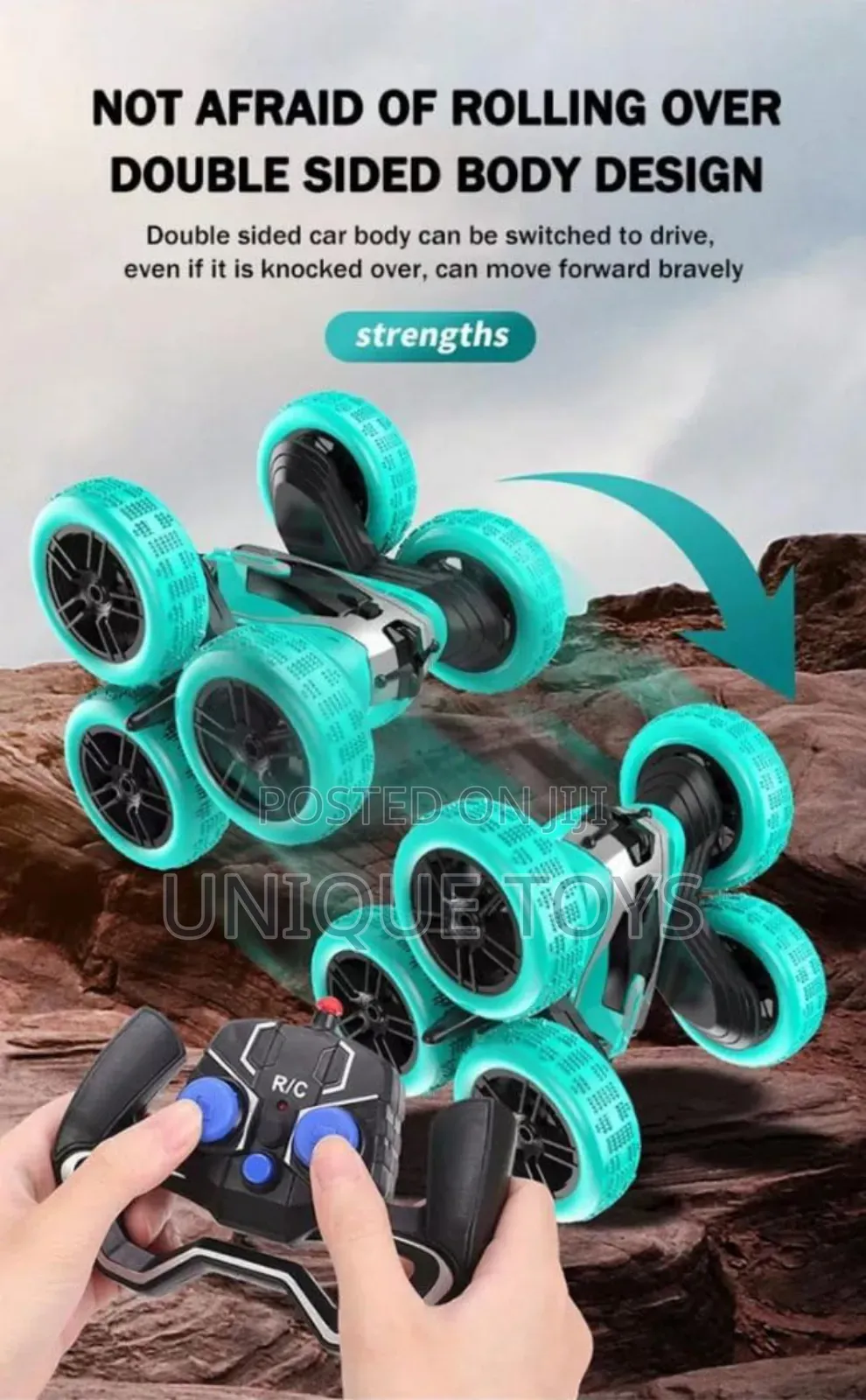 Rc Stunt Racing Triangle 6 Wheel Drive Car