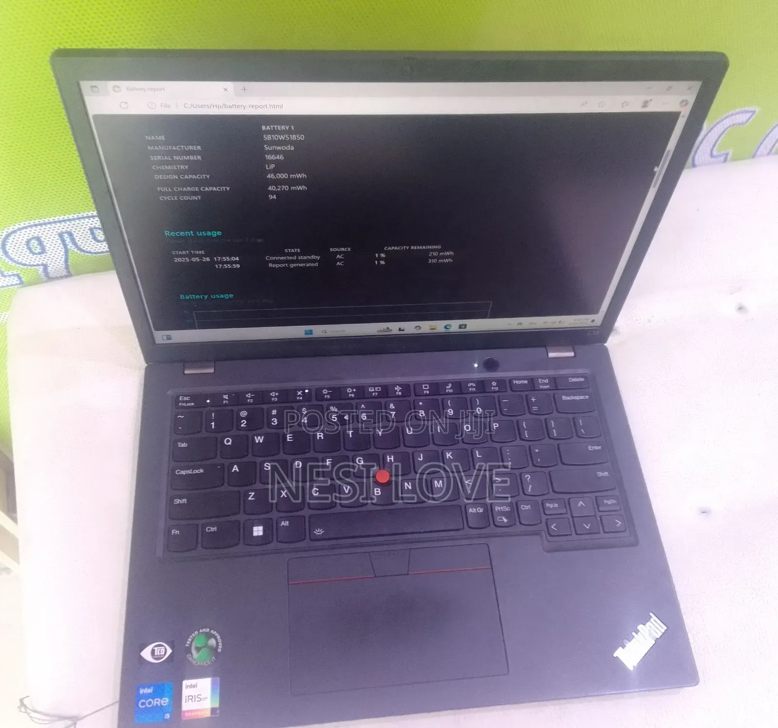 New Laptop Lenovo ThinkPad L13 Yoga 8GB Intel Core I5 SSD 512GB