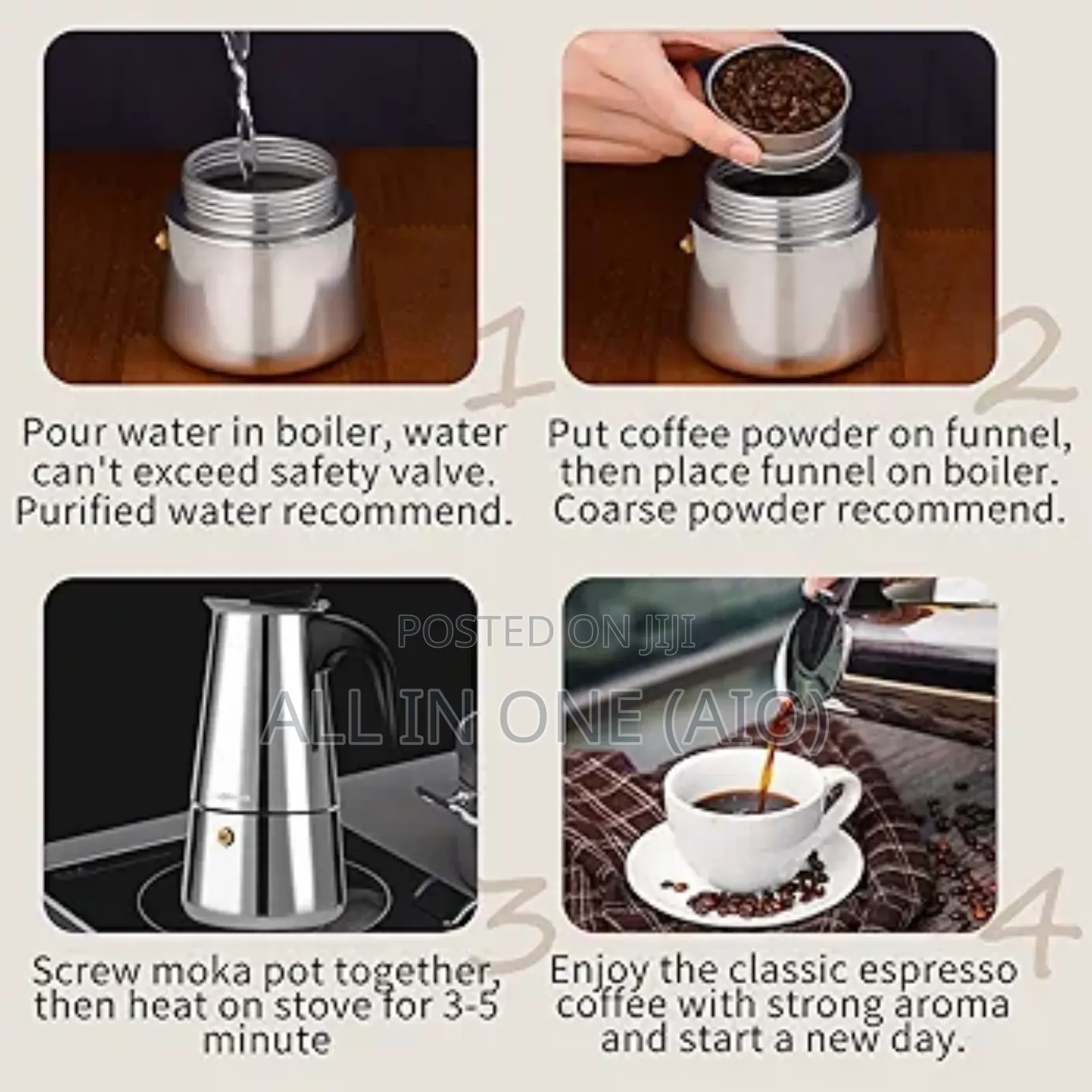 Stainless Steel Espresso Maker High-Quality