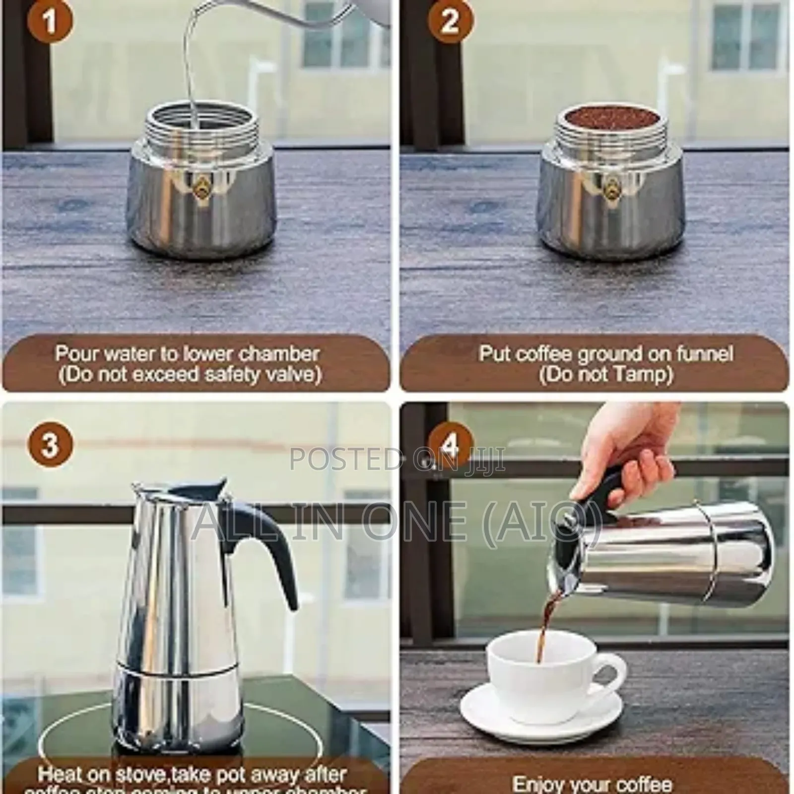 Stainless Steel Espresso Maker High-Quality