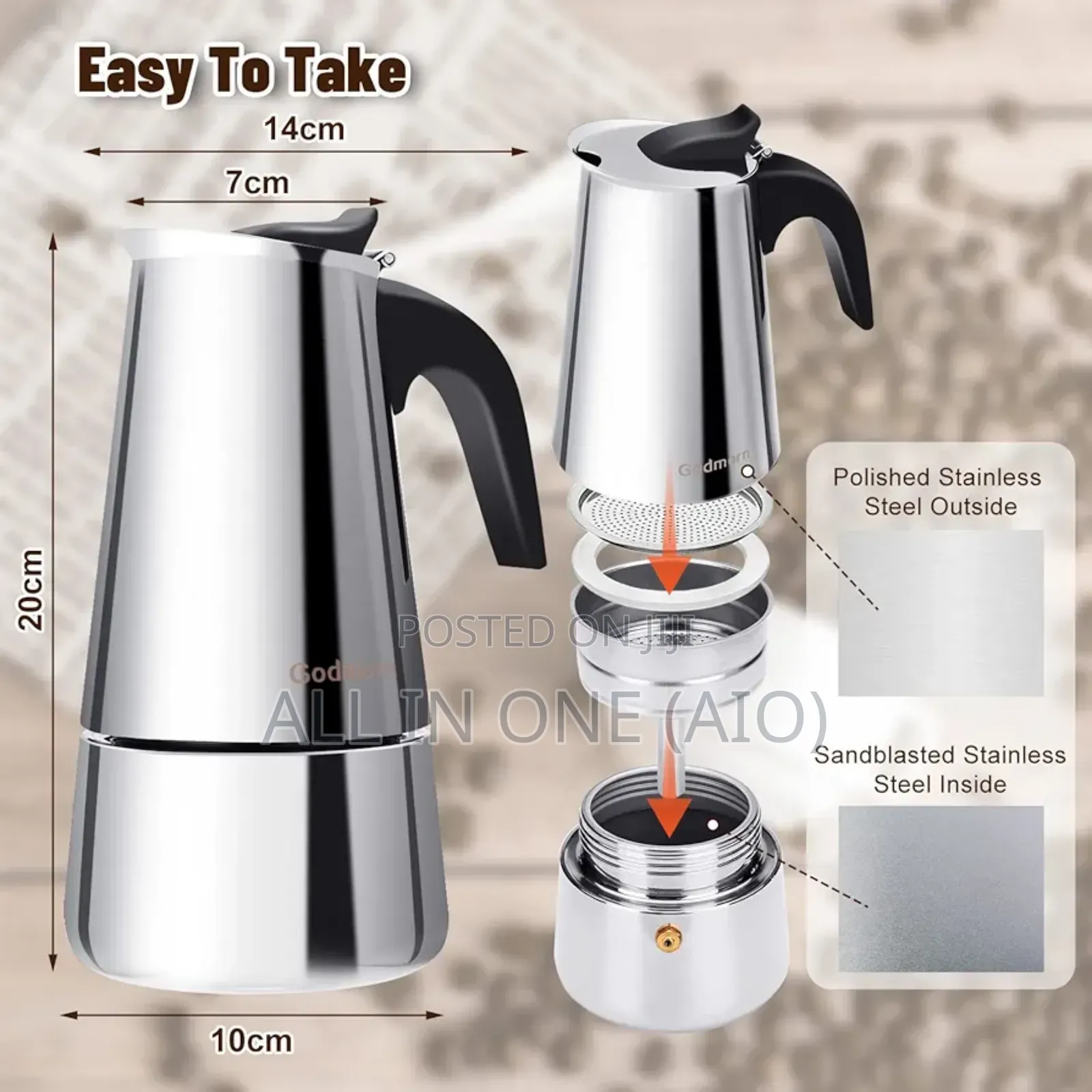 Stainless Steel Espresso Maker High-Quality