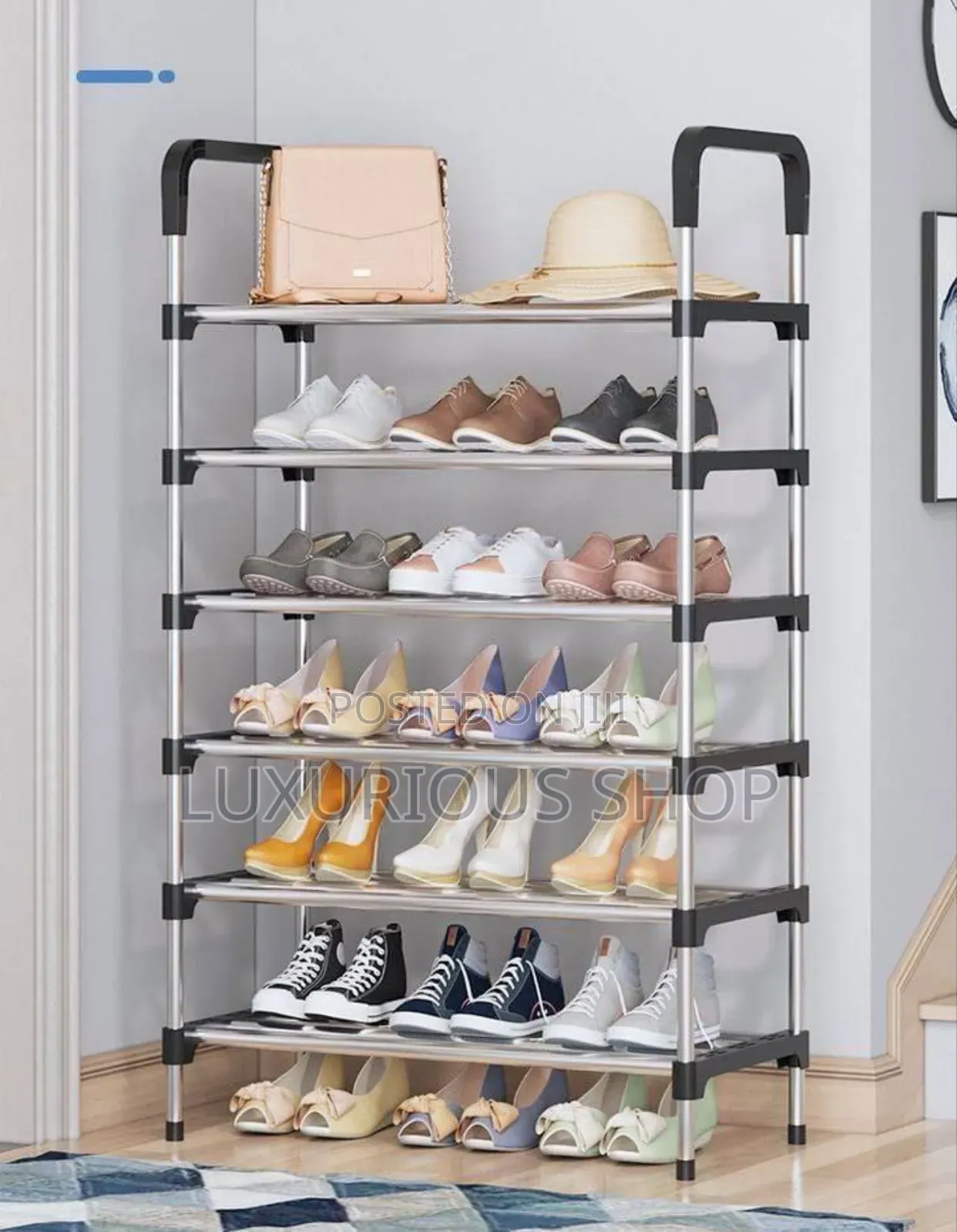 6 Layers Stainless Steel Shoes Rack