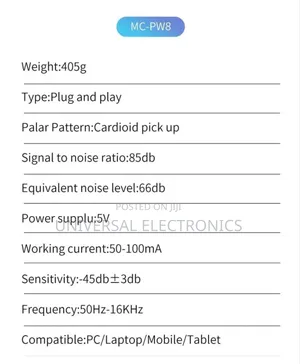 Mic With Headphone Monitoring Mute Button – Usb Powered